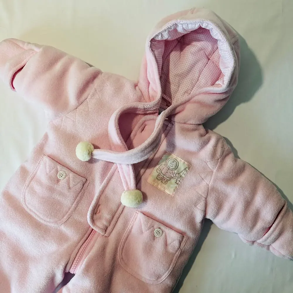 Baby B'gosh Inuit Arctic Fisherman Thick Winter Hooded Snow Bunting Sz 0-6 mo